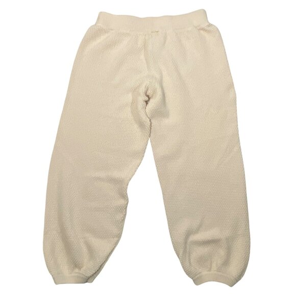 Free People Beach Hailee Crochet Knit Pants S Cream Cotton Blend textured athlei - Picture 4 of 10